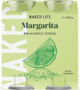 Naked Life Non-Alcoholic Cocktail Margarita 4x250ml