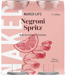 Naked Life Non-Alcoholic Cocktail Negroni 4x250ml