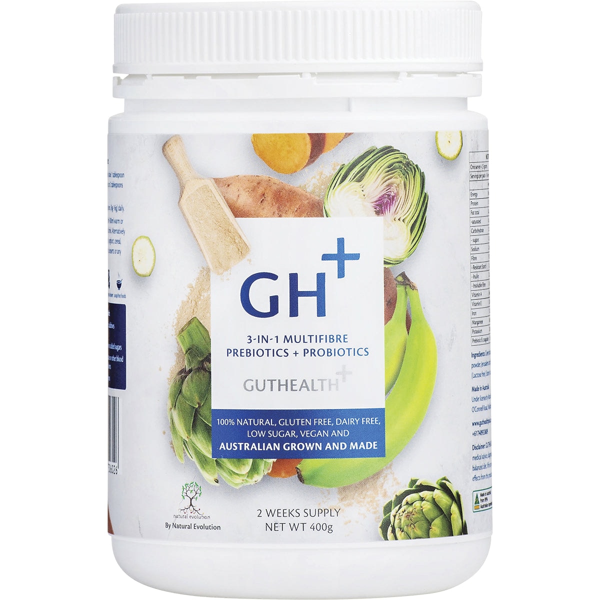 Natural Evolution GH+ 3-In-1 Multifibre Prebiotics + Probiotics 400g