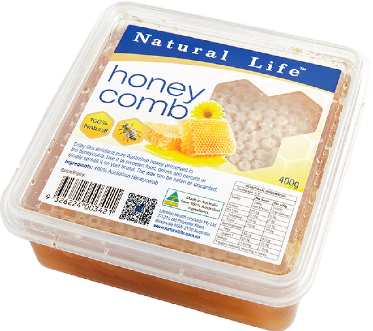 Natural Life Honey Comb Organic 400g