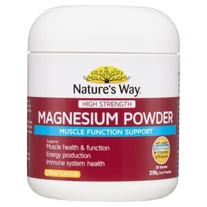 Natures Way High Strength Magnesium Powder Citrus 210g
