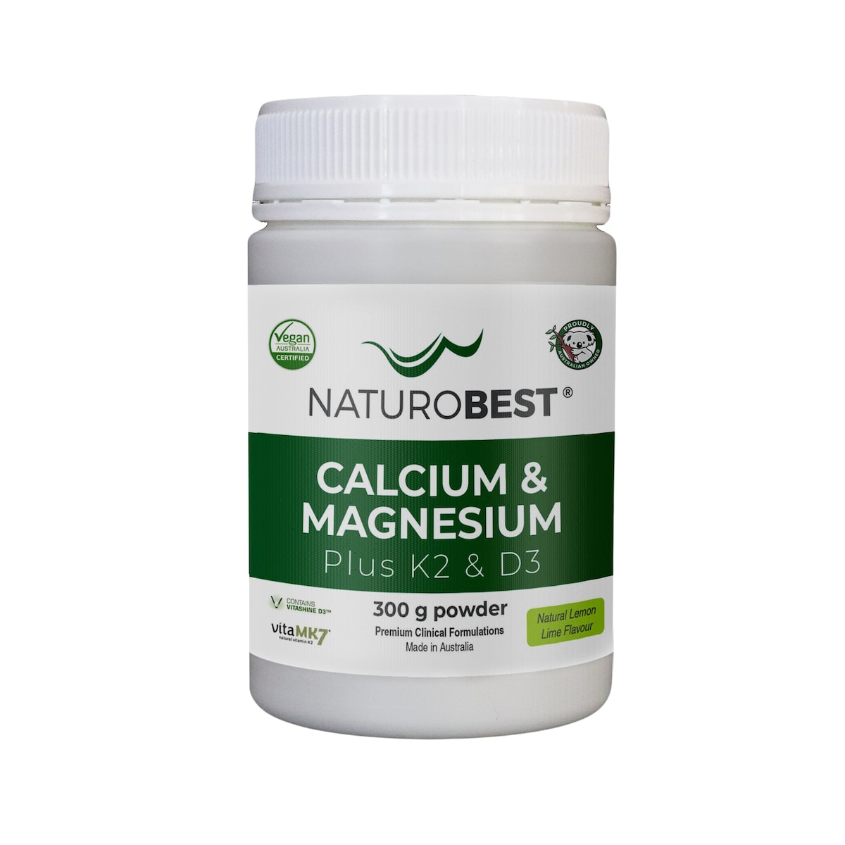 NaturoBest Calcium & Magnesium Plus K2 & D3 300g Australia