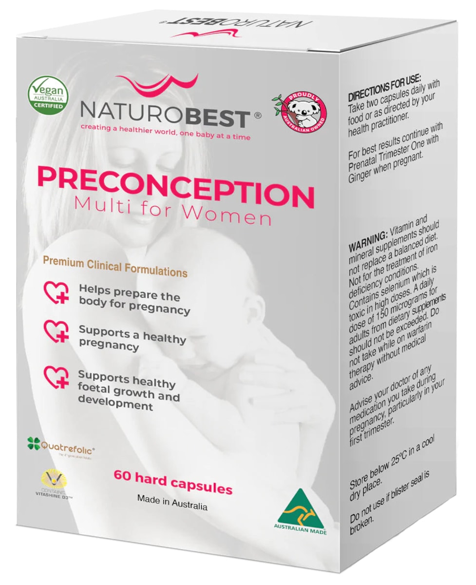 NaturoBest Preconception Multi for Women 60 Capsules