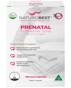 NaturoBest Prenatal Trimester One with Ginger 120 Capsules