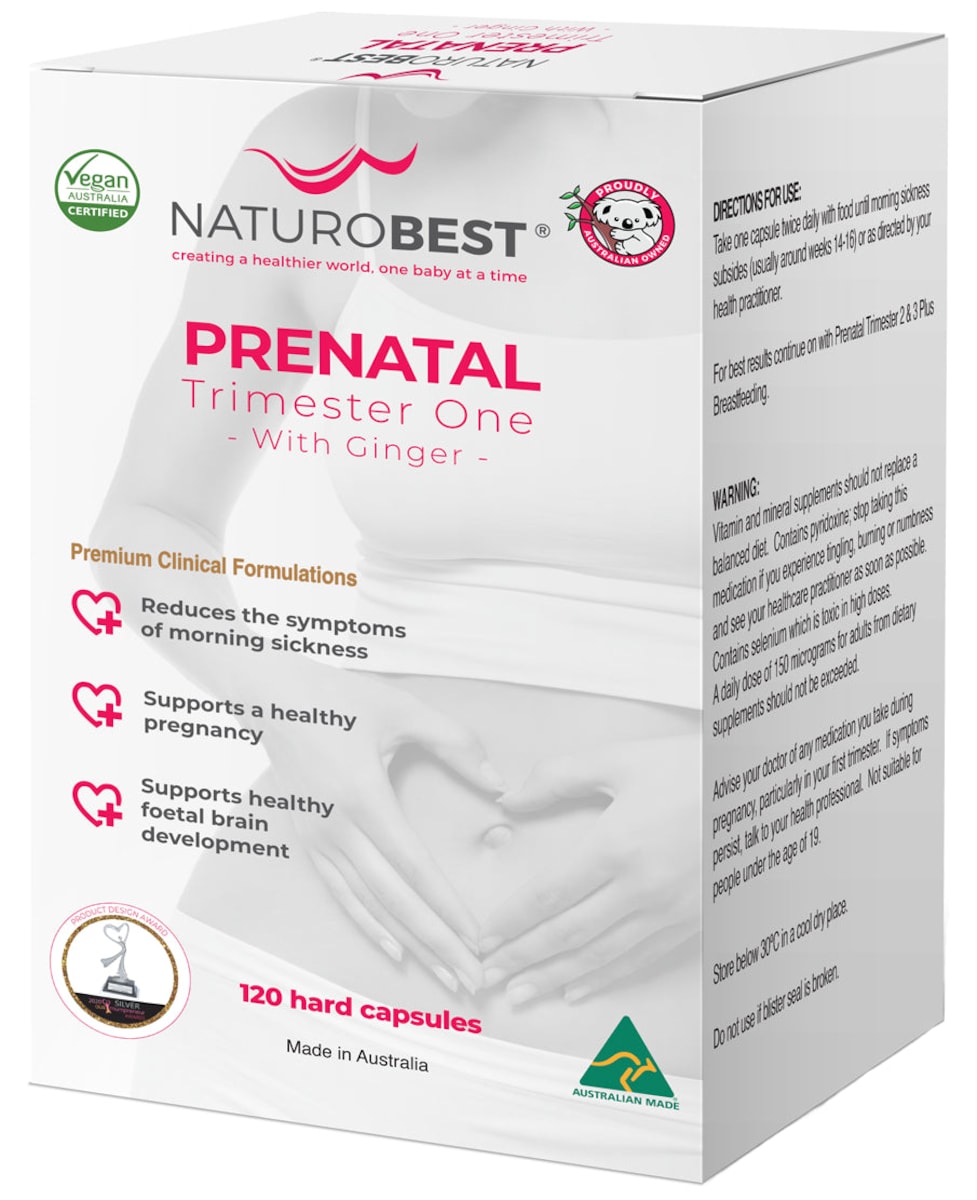 NaturoBest Prenatal Trimester One with Ginger 120 Capsules