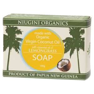 Niugini Organics Virgin Coconut Oil Soap Lemongrass 100G