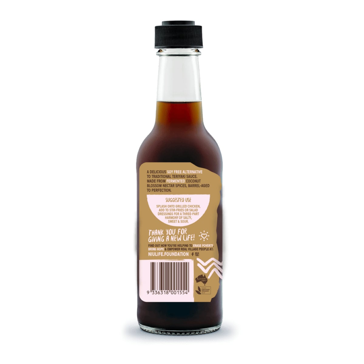 Niulife Organic Coconut Amino Sauce Teriyaki 250Ml