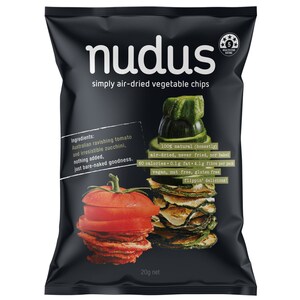 Nudus Air-Dried Tomato & Zucchini Vegetable Chips 20g