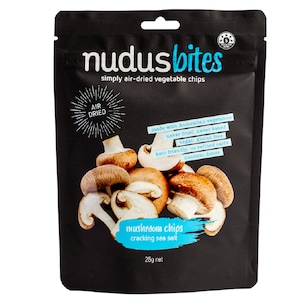 Nudus Bites Air-Dried Mushroom Chips Cracking Sea Salt 25g