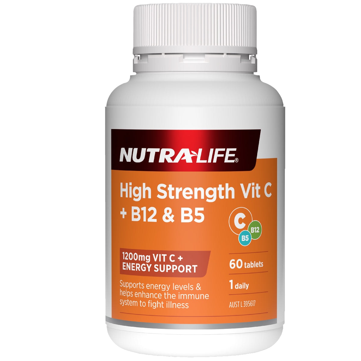 Nutra-Life Vitamin C + B12 & B5 60 Tablets
