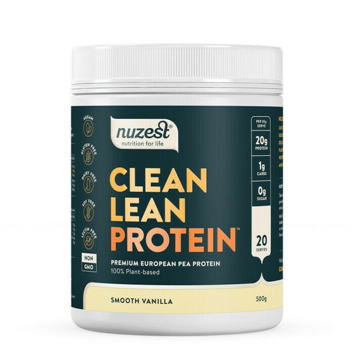 Nuzest Clean Lean Pea Protein Smooth Vanilla 500g Australia