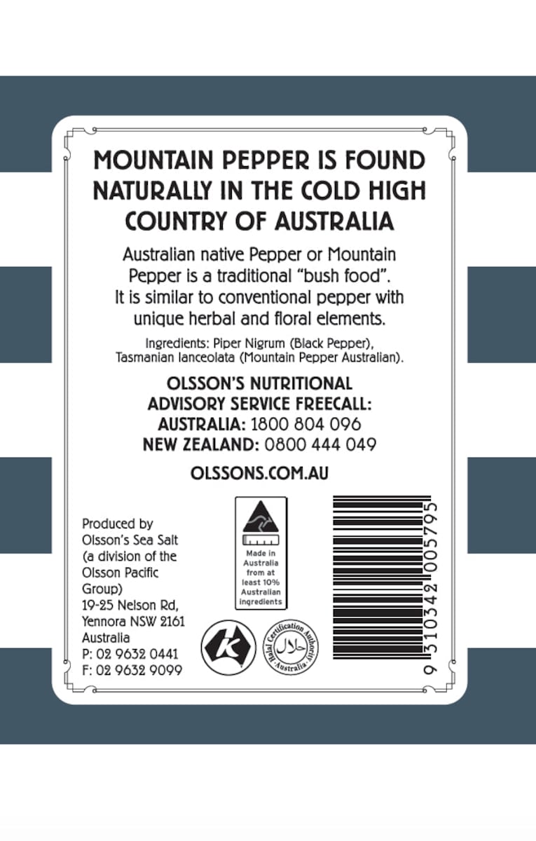 Olssons Salt Mountain Pepper Blend Shaker 220g