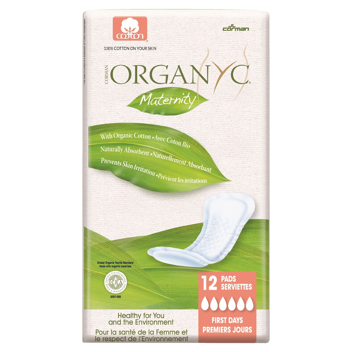 Organyc Pads - Maternity First Days 12 Pack