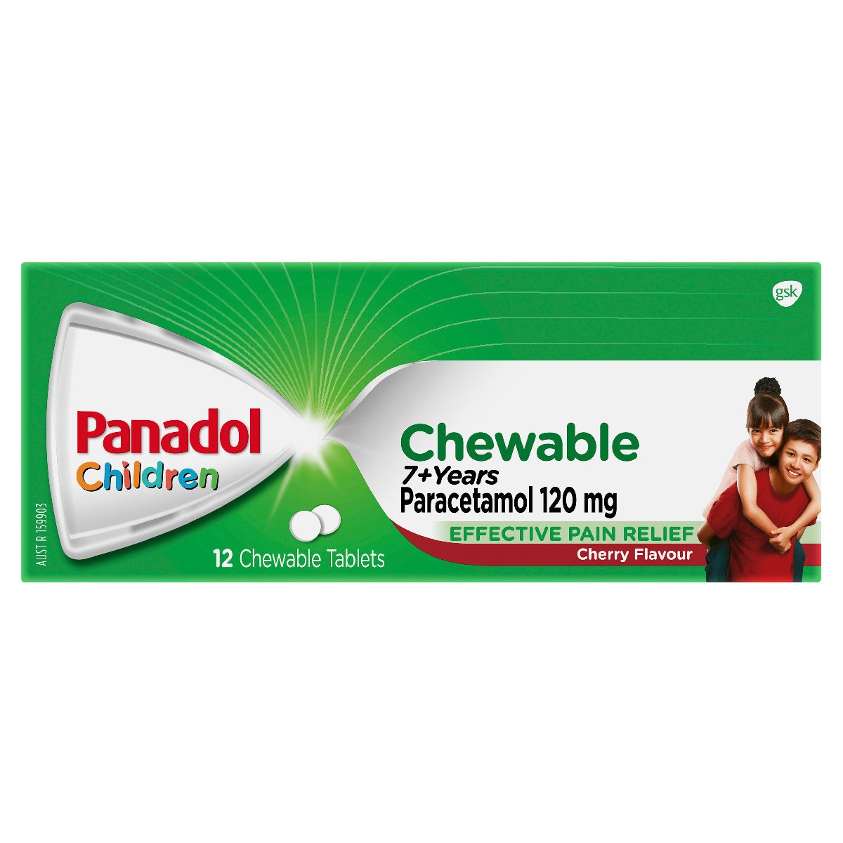 Panadol Childrens Chewable Tablets Cherry Flavour 12 Pack