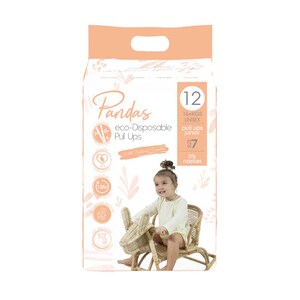 Pandas by Luvme ECO Disposable Nappies PullUps (16kg+) 12 Pack