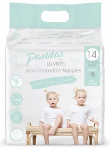 Pandas by Luvme ECO Disposable Nappies XL (12-18kg)14 Pack