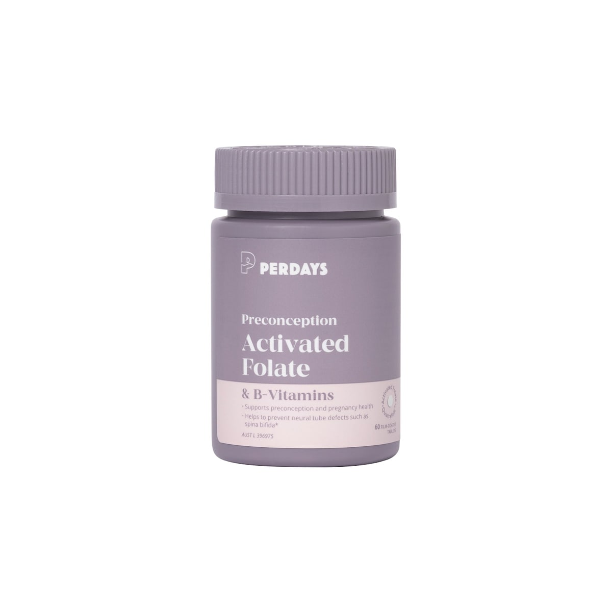 Perdays Preconception Activated Folate & B-Vitamins 60 Tablets | Healthylife Australia