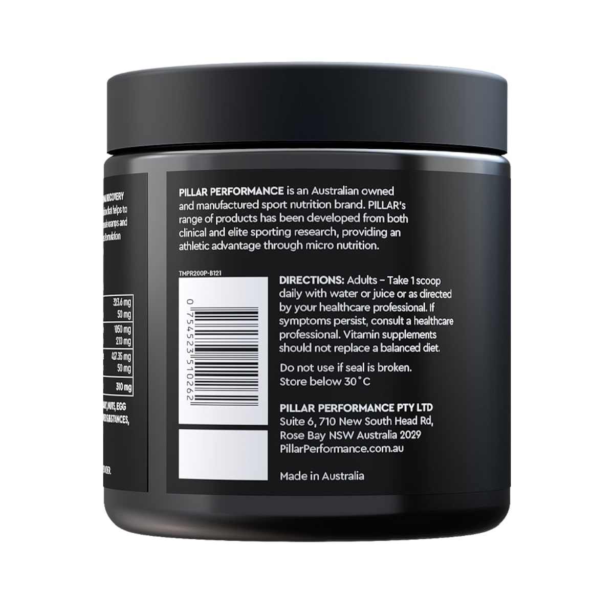 Pillar Performance Triple Magnesium Powder Natural Berry 200g