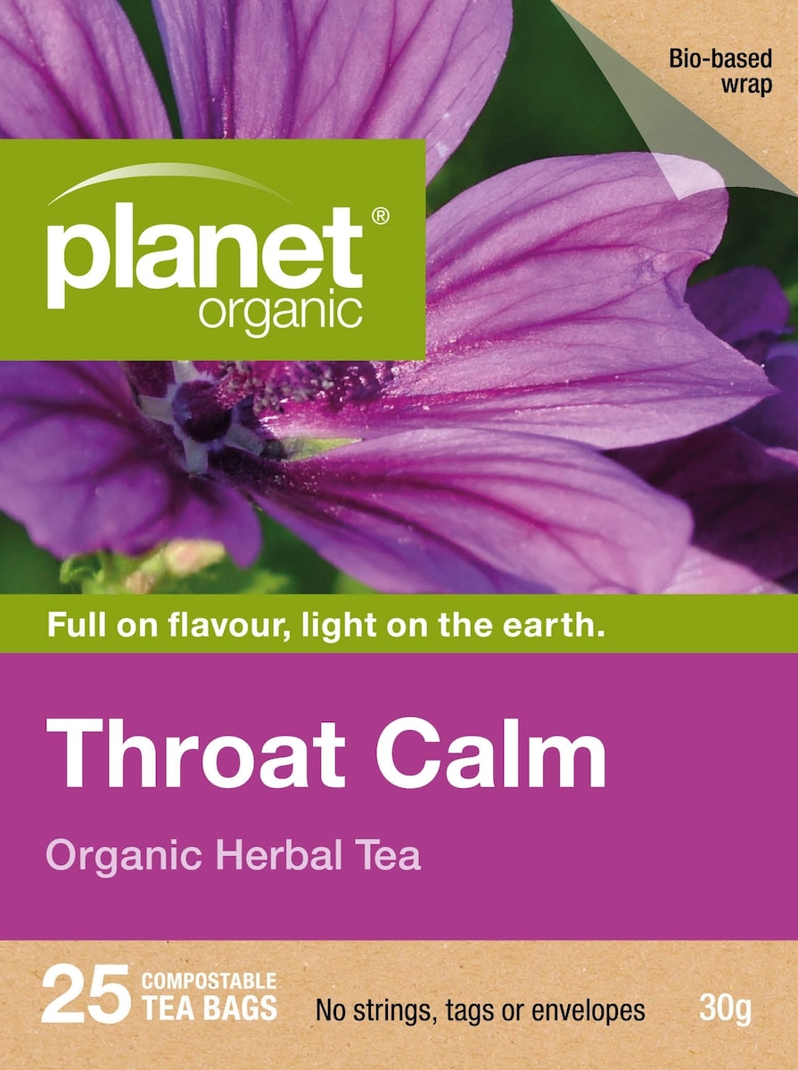 Planet Organic Throat Calm 25 Tea Bags