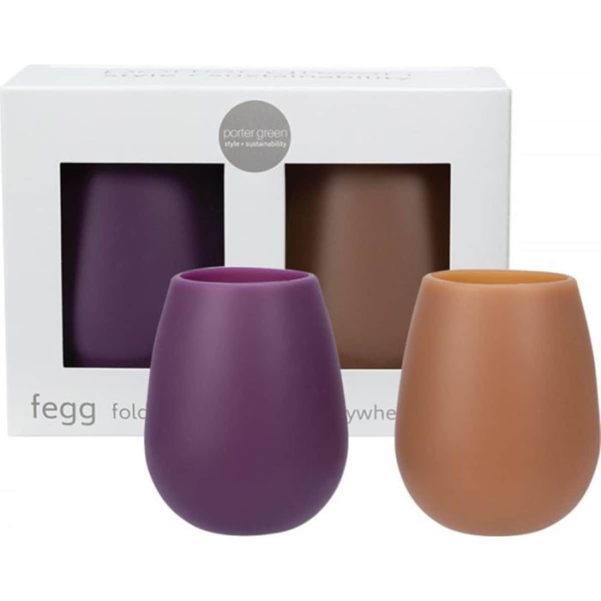 Porter Green Unbreakable Fegg Silicone Tumbler Set Alicante 2x350ml