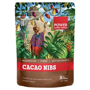 Power Super Foods Raw Cacao Nibs Origin 125g
