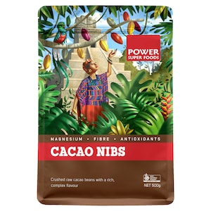 Power Super Foods Raw Cacao Nibs Origin 500g