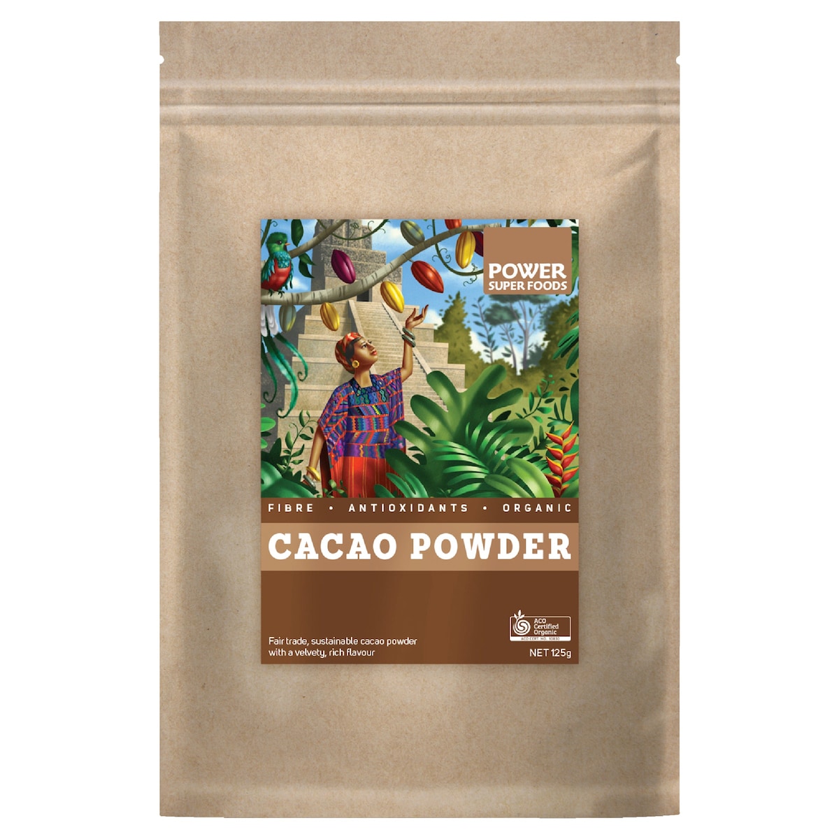 Power Super Foods Cacao Powder Kraft 125g