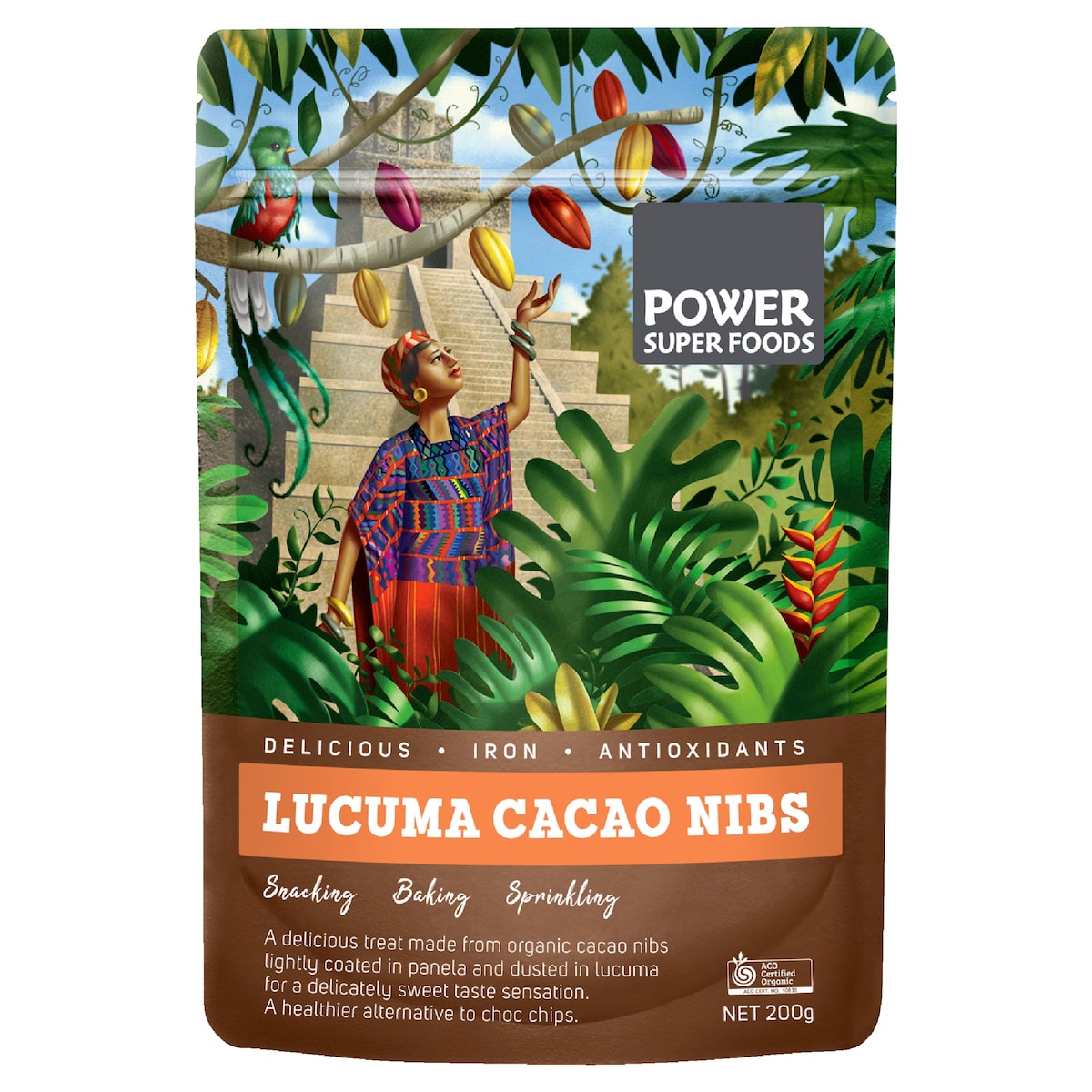 Power Super Foods Lucuma Cacao Nibs 200g