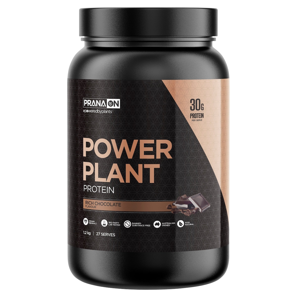 Pranaon Power Plant Protein Rich Chocolate 1.2Kg Australia