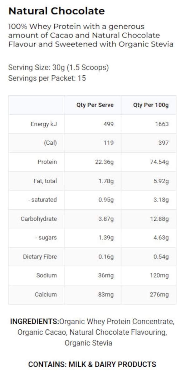 Proganics Organic Whey Protein Trial Pack 90g