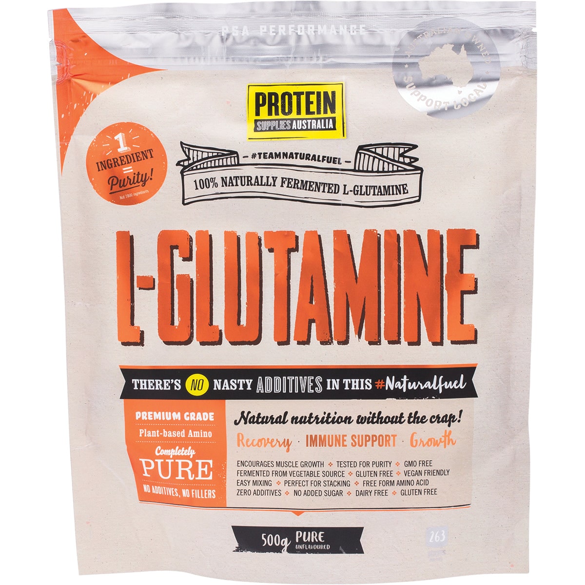Protein Supplies Australia L-Glutamine 500g Australia