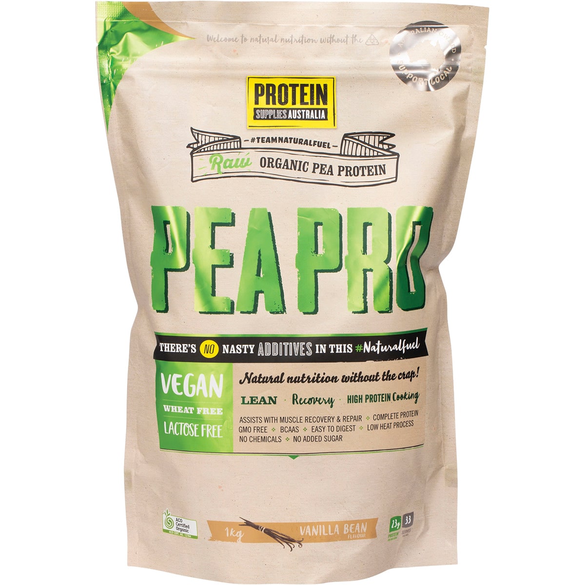 Protein Supplies Australia PeaPro Vegan Pea Protein Vanilla Bean 1kg Australia