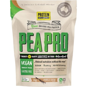 Protein Supplies Australia PeaPro Vegan Pea Protein Vanilla Bean 500g