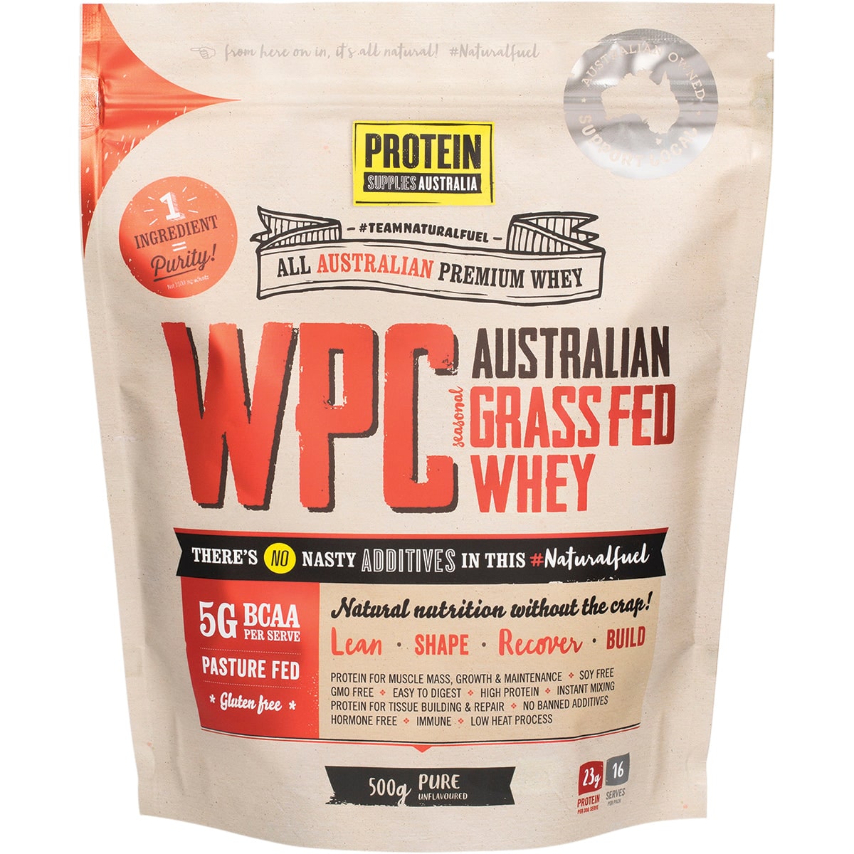Protein Supplies Australia Whey Concentrate Unflavoured 1kg