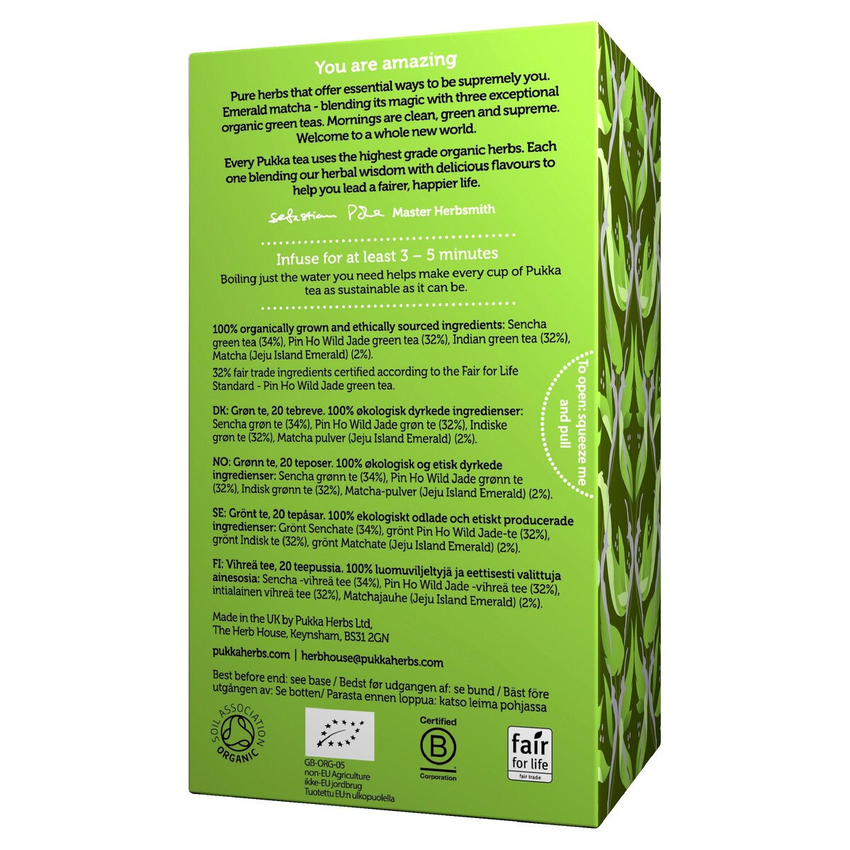 Pukka Organic Tea Green Organic Clean, Count Pukka Tea, www