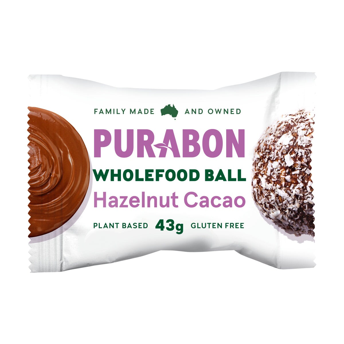 Purabon Protein Ball Hazelnut Cacao 43g Australia