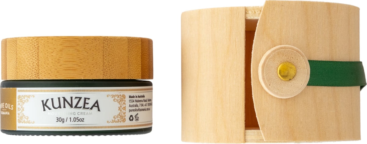 Pure Oils of Tasmania Kunzea Nourishing Cream in Bamboo Box 30ml