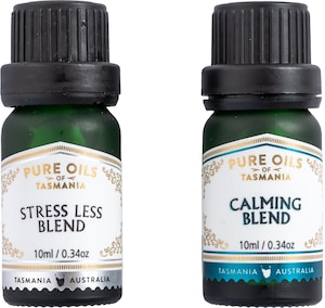 Pure Oils of Tasmania Stress Less and Calming Oils Double Set 20ml