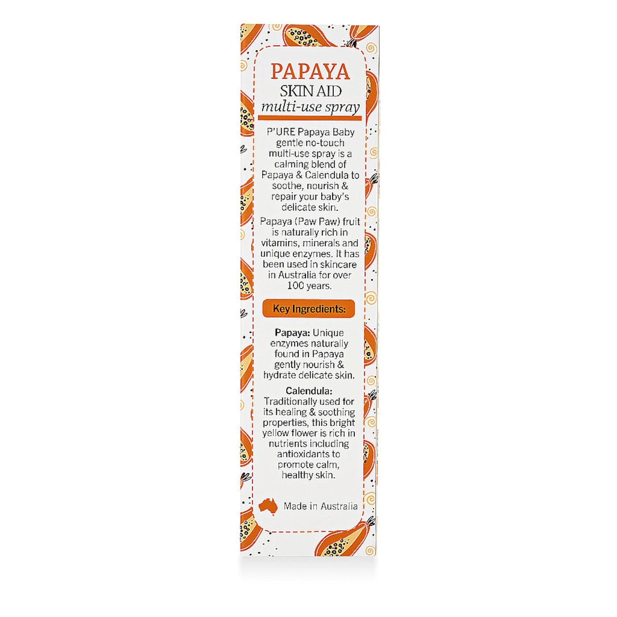 P'ure Papayacare Papaya Baby Skin Aid Spray 80ml