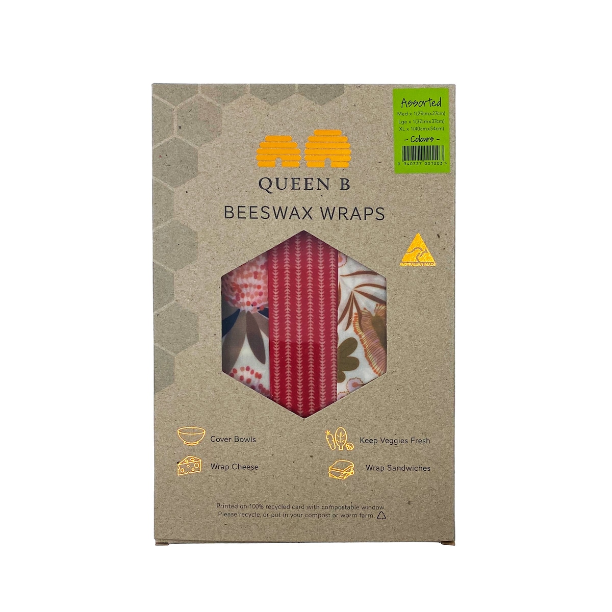 Queen B Kitchen Starter Beeswax Wraps