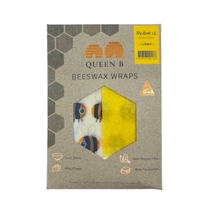 Queen B Beeswax Wraps Medium X 2
