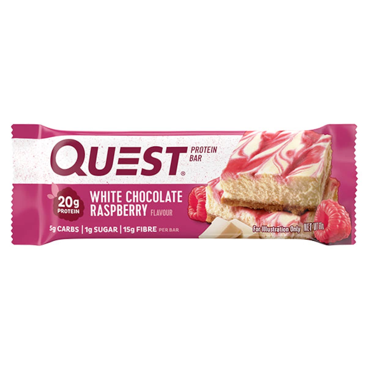 Quest Protein Bar White Choc Raspberry 60G