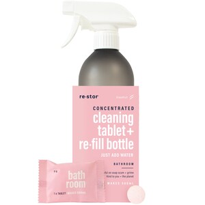Restor Concentrated Cleaning Tablet + Refill bottle Bathroom Grapefruit