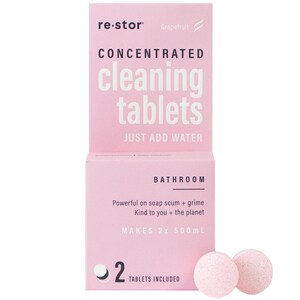 Restor Concentrated Cleaning Tablets Bathroom Grapefruit 2 Pack