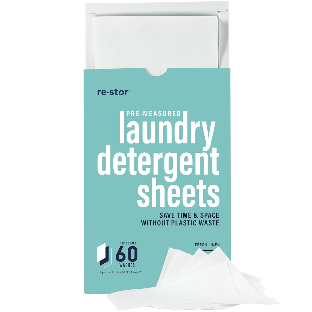 Restor Laundry Detergent Sheets Fresh Linen 60 Pack