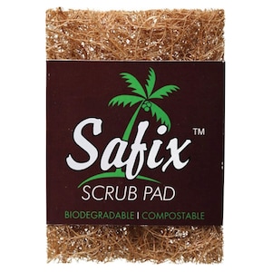 Safix Small Biodegradable & Compostable Scrub Pad 1 Pack