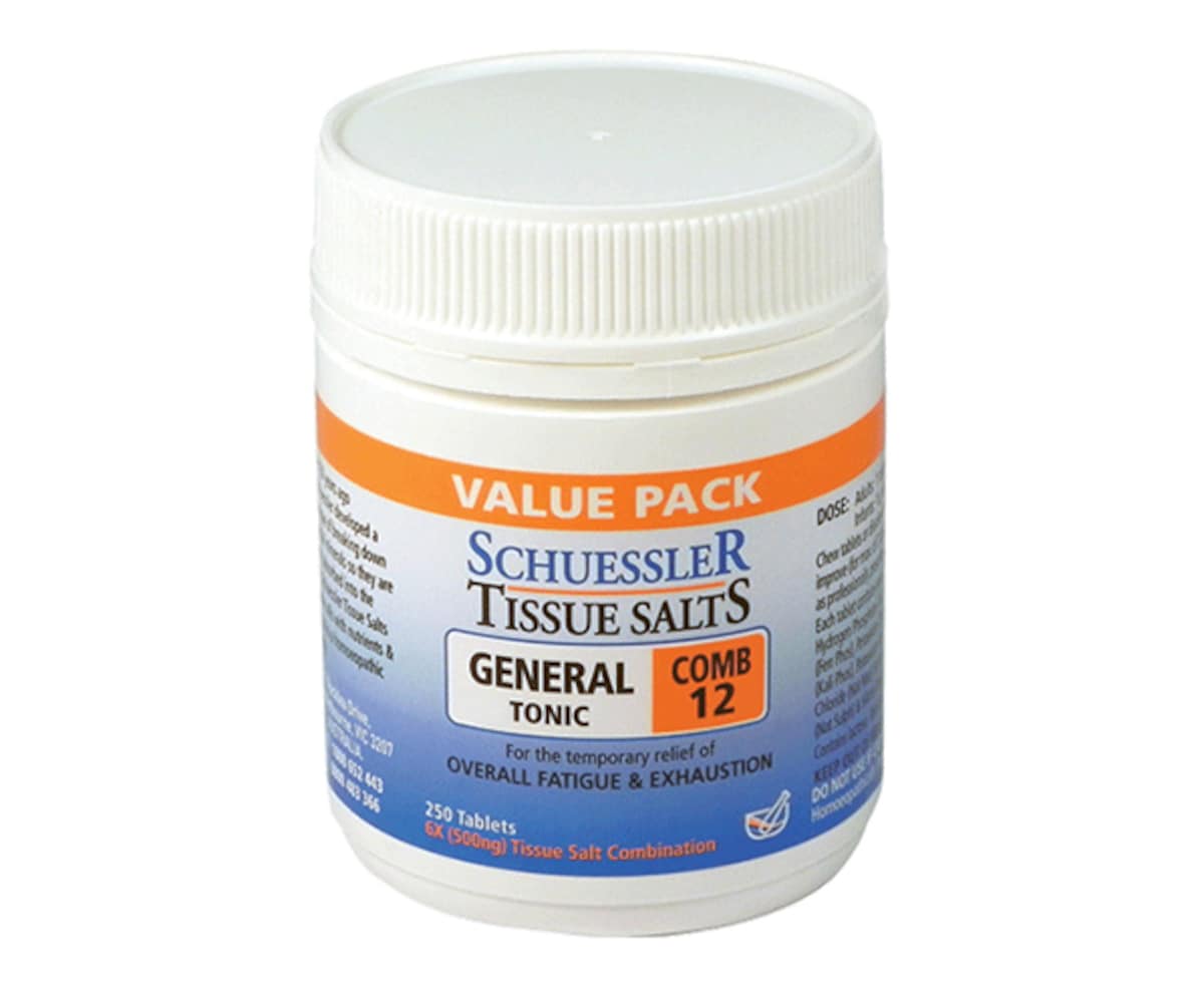 Schuessler Tissue Salts Comb 12 General Tonic 250 Tablets