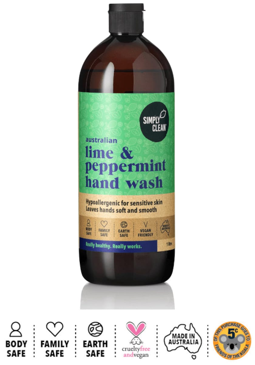 Simply Clean Lime & Peppermint Hand Wash Refill 1L