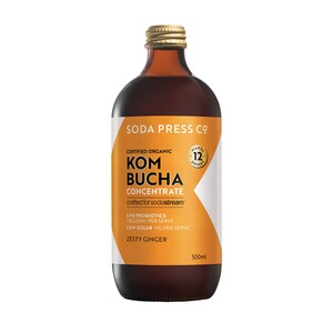Soda Press Organic Kombucha Concentrate Zesty Ginger 500mL