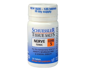 Schuessler Tissue Salts Comb 5 Nerve Tonic 125 Tablets